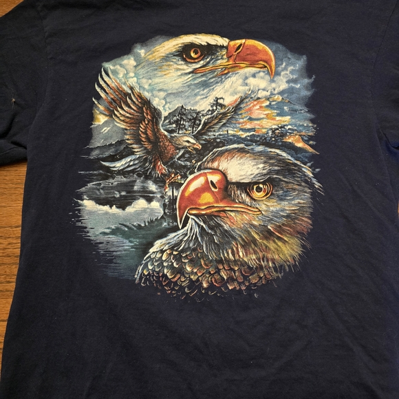 Eagle Graphic Nature T Shirt Shade Cycles Richmond Indiana Motorcycle Shop Tee - Picture 4 of 5